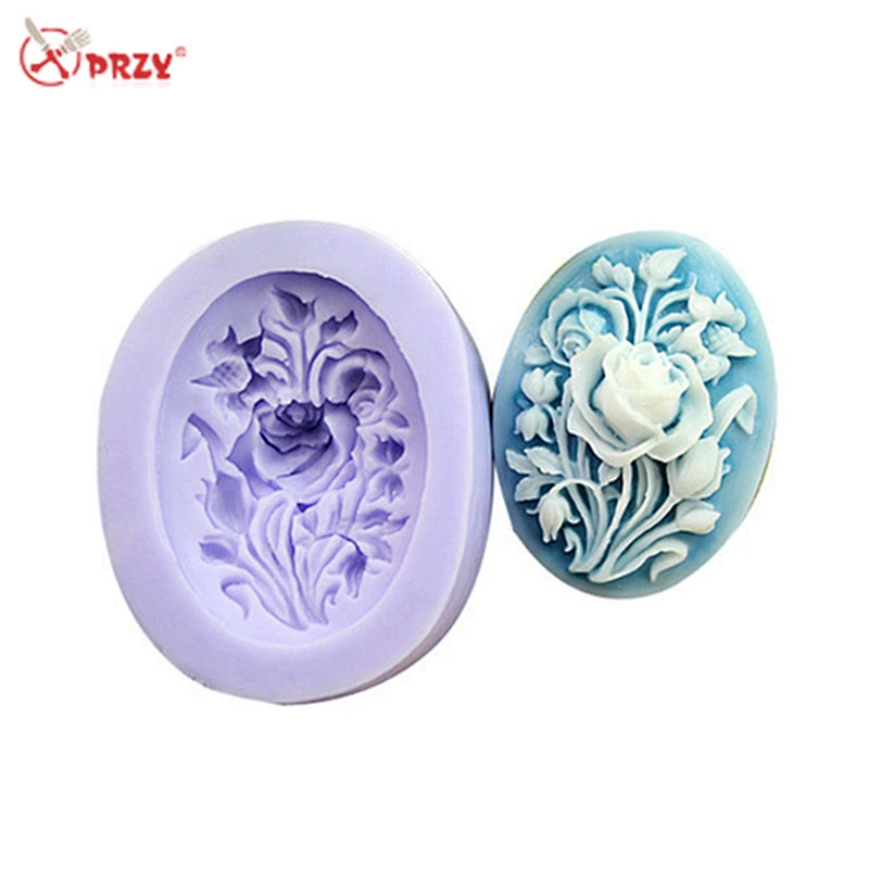 Rose Bouquet Fondant mold Manual DIY Cake Decoration mould Chocolate Candy Silicone molds