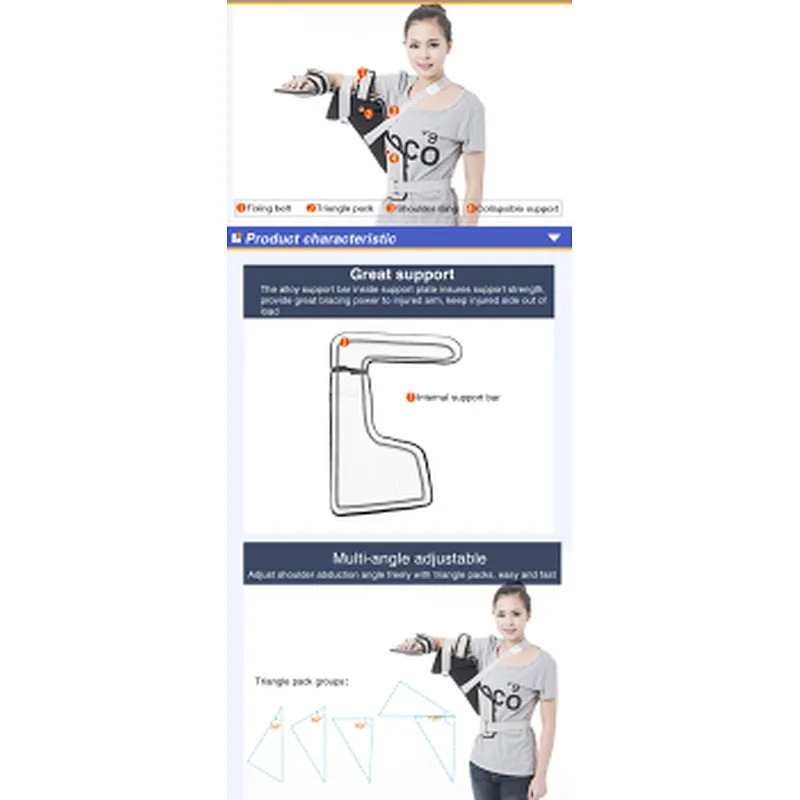 Medical Grade Orthopedic Arm Brace with Shoulder Abduction Shoulder Abduction Brace