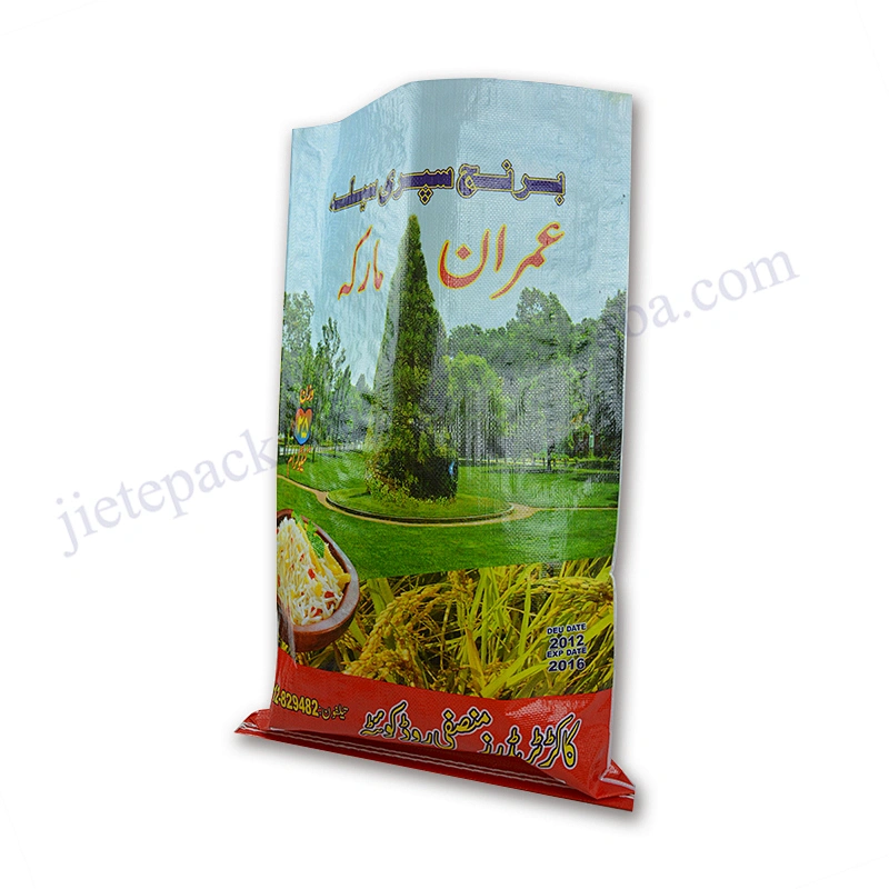 Wholesale agricultural use bopp laminated 25kg pp woven packing bag for export
