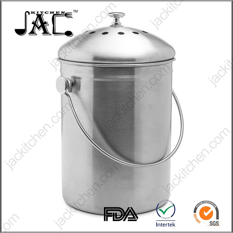 Best Seller Premium Quality 1.3 Gallon Kitchen Stainless Steel Compost Bin