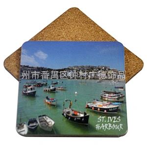 New products Customized MDF cork coasters Coffee drinks coasters promotional wooden coaster