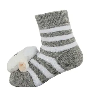 3d cartoon animal head doll baby cute socks