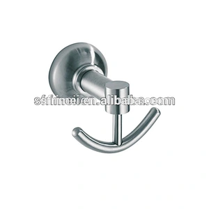 Bathroom Accessories Brass Bronze Double Cloth Hanging Chromed Finish Robe Hook