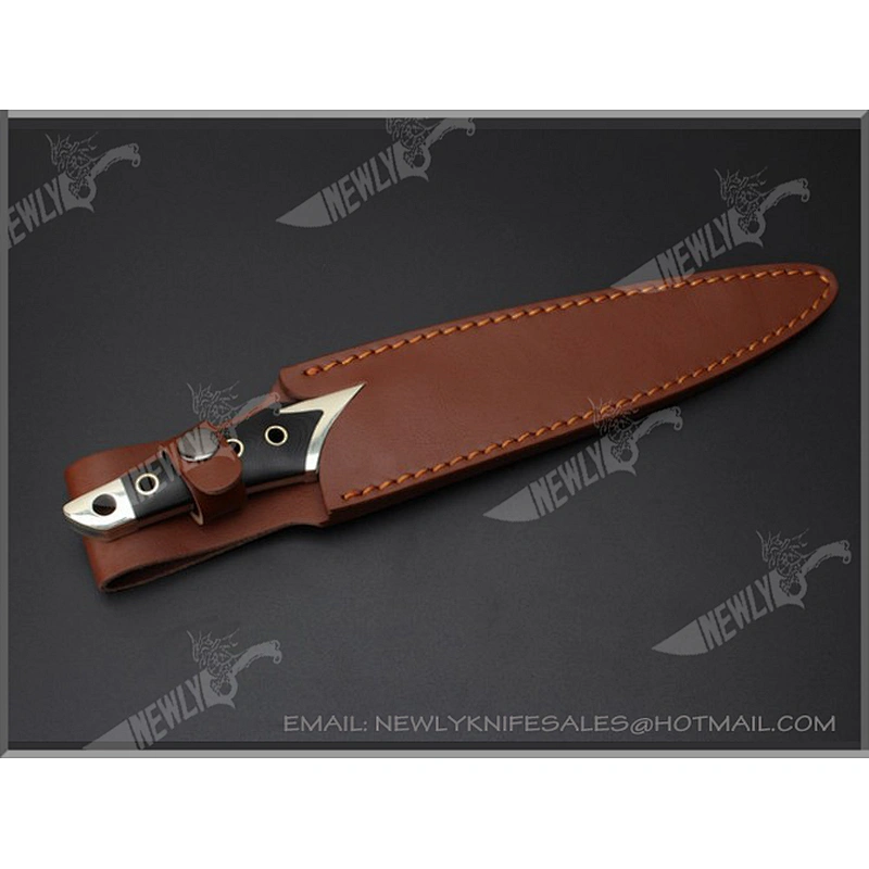 Professional Cutting Knives Leather Sheath Camping Survival Tactical Knife