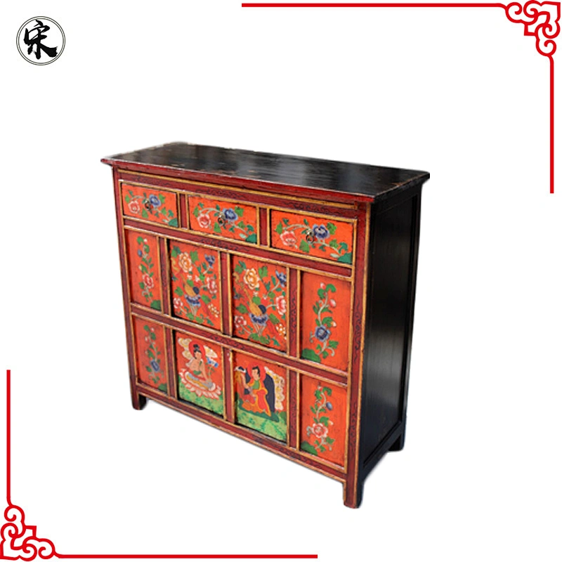 beijing factory price solid wood antique tibetan furniture