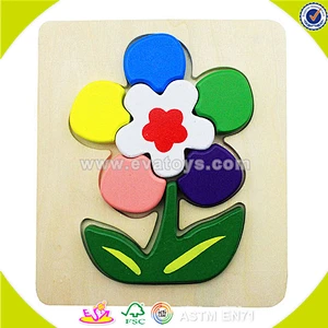 wholesale hot sale child wooden diy puzzle toy interesting baby wooden diy puzzle toy lovely wooden diy puzzle toy W14L022