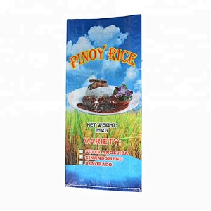 Design printing pp woven rice bag plastic packaging sack with gusset