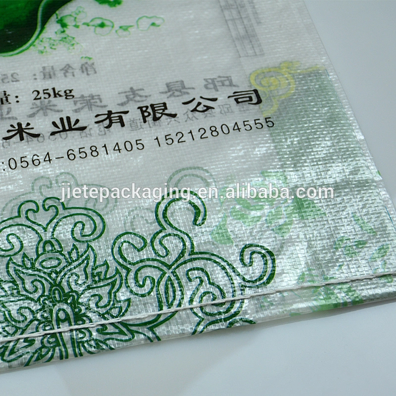 transparent PP woven fabric bag polypropylene sack for packing rice 25kg