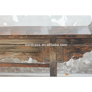 ANTIQUE RECYCLE WOOD CARVING CONSOLE TABLE
