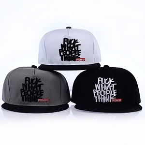 Custom snapback brim 6 panel 3d embroidery snapback hat and cap