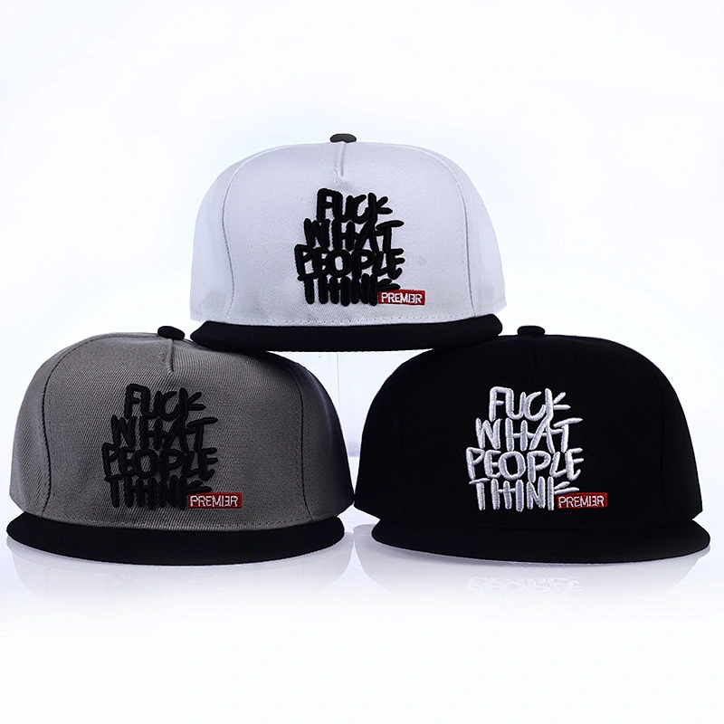 Custom snapback brim 6 panel 3d embroidery snapback hat and cap