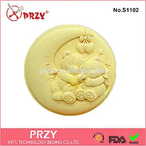 2D Silicone Soap mold/Nighty Night Teddy Bears soap mold