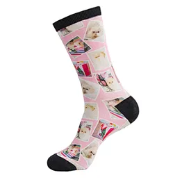 custom 3D logo digital printed photo print socks printing