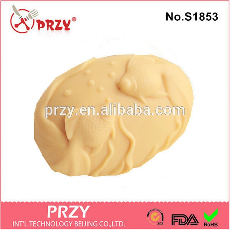 DIY craft goldfish shaped silicone decorative soap mold