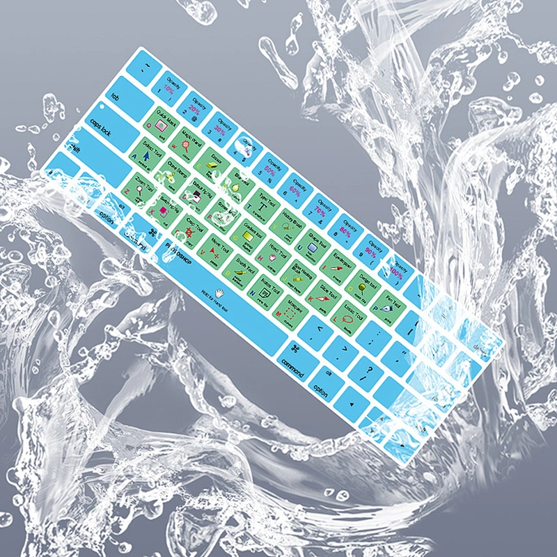 tpu film Keyboard Film for adobe Photo shop PS Shortcut Skin laptop keyboard for Mac book Pro 13