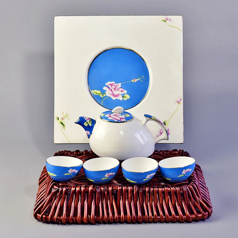 Irregular round teapot 5pcs sets for kungfu tea