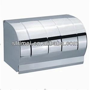 Commercial Double Toilet Paper Holder Stainless Steel Paper Holder Wall-mounted Decorative Double Paper Holder