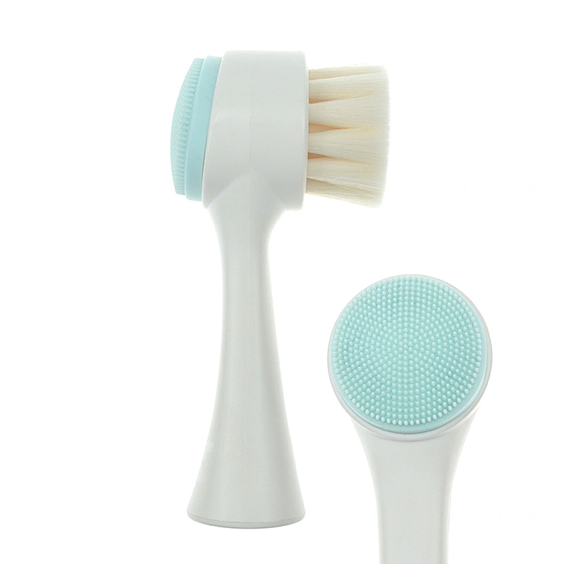 Double head makeup face cleaning tools silicone face cleanser and massager brush
