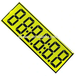 OEM TN 6 character digit monochrome lcd display 7 segment