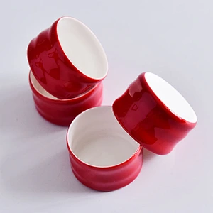 New bone china porcelain bright red cup coffee tea cup sets for wedding