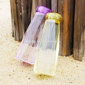 2018 Good Quality Eco-friendly PC Material Reusable Plastic Cup Diamond Shape Water PP Bottle