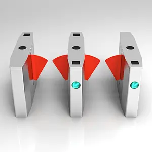 Access Control System Automatic Security High Speed Glass Flap Turnstile