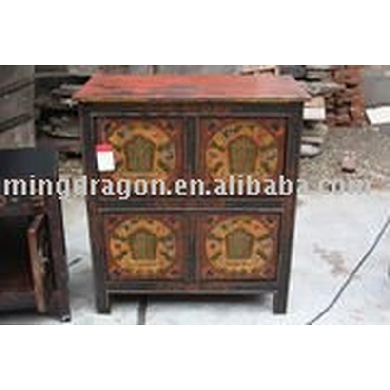 chinese antique Tibet bedside cabinet