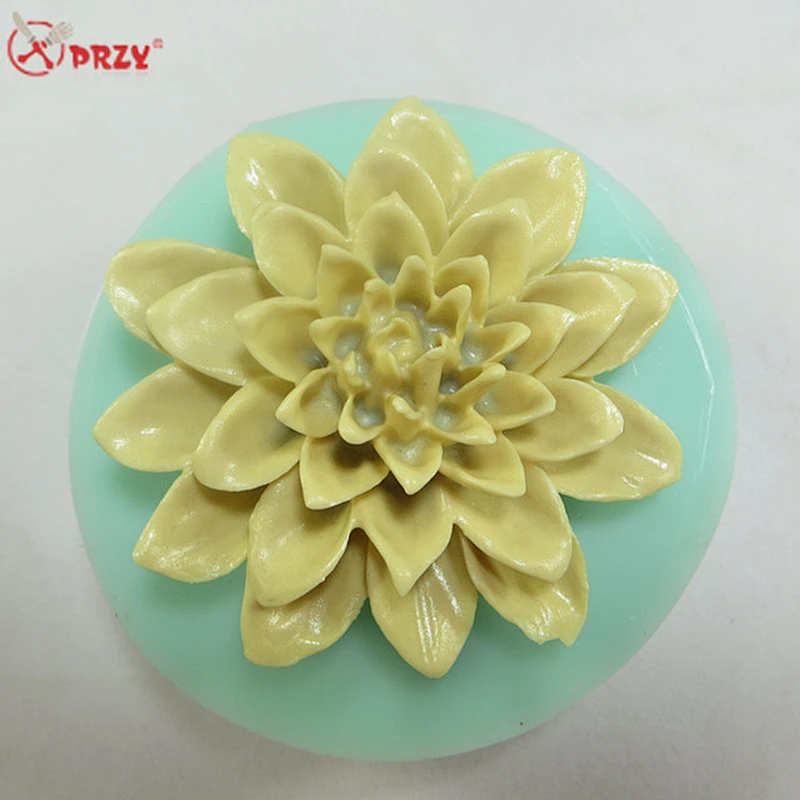 Lotus Fondant soap mold HC0007decorative Cake mould Silicone fondant flower Candle molds