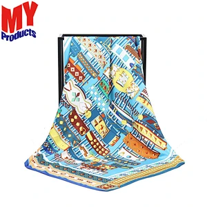 Navy Blue Scarf Poncho Shawl Scarf Linen Square Scarf