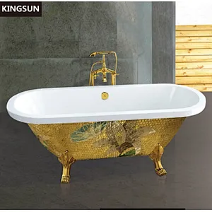 K-8740G	100% New And Clean Claw Foot Baby Bath Tub Round Cheap Freestanding Bathtub