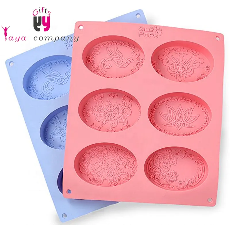 Factory direct selling wholesale Silicone soap molds with round rectangle sharp for soap molds