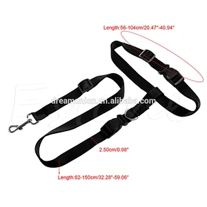 Adjustable Hands Free Leash Dog Pet Lead Waist Belt For Jogging Walking Running