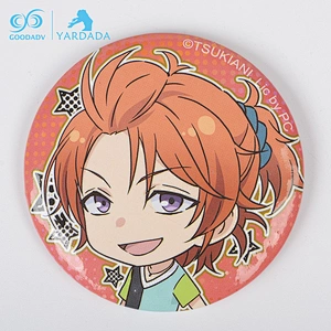 Custom japanese anime cartoon metal tinplate button tin can badges