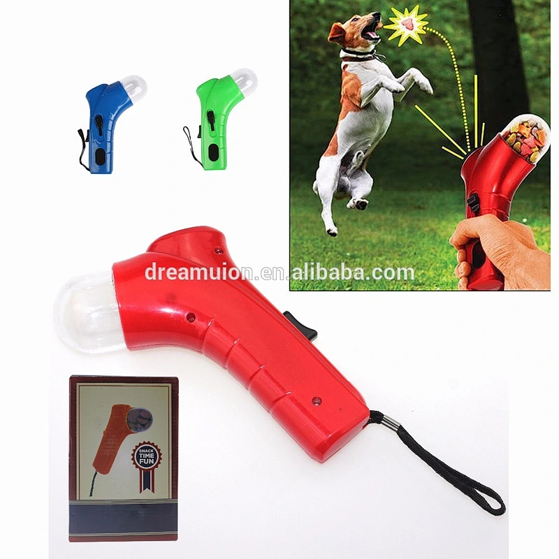 Handheld Cat Dog Pet Treat Launcher Interactive Fun Toy Snacks Food Giving Training