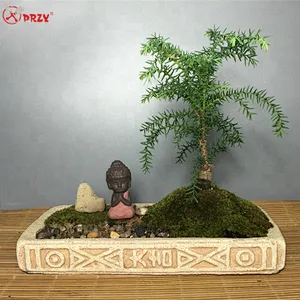 Chinese style Cement succulent Moss planter molds Office retro Concrete flower pot decorations molds