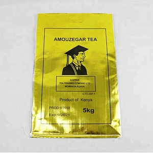 Kenya pp woven empty sack bag packaging tea 5kg with aluminum film laminated