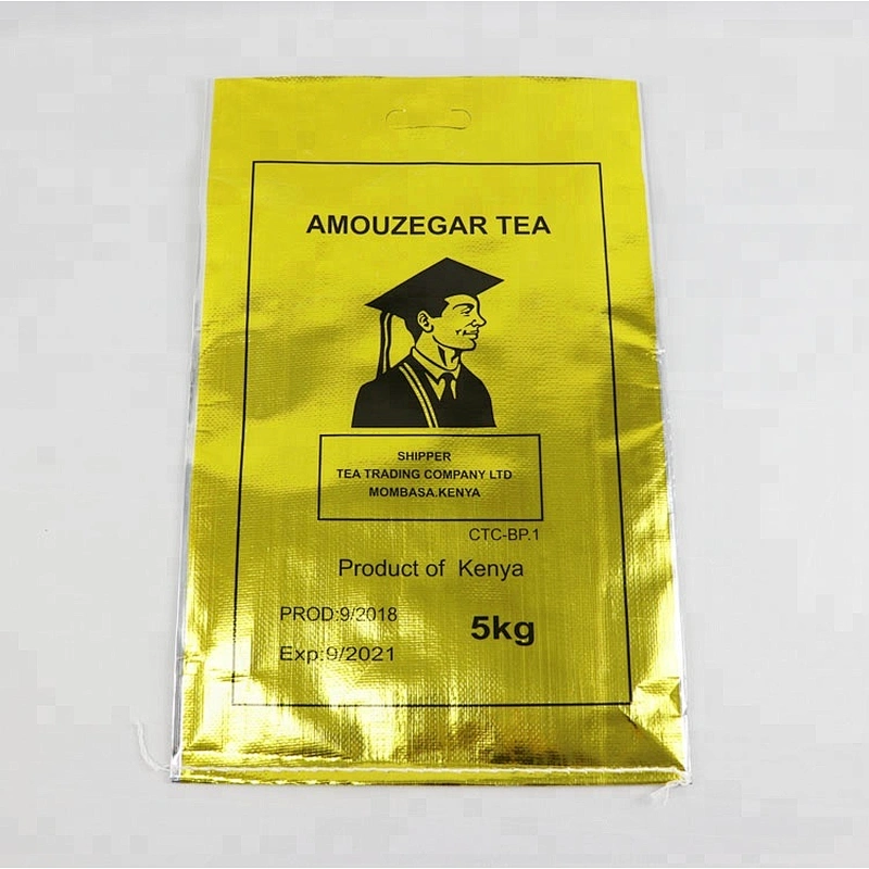 Kenya pp woven empty sack bag packaging tea 5kg with aluminum film laminated
