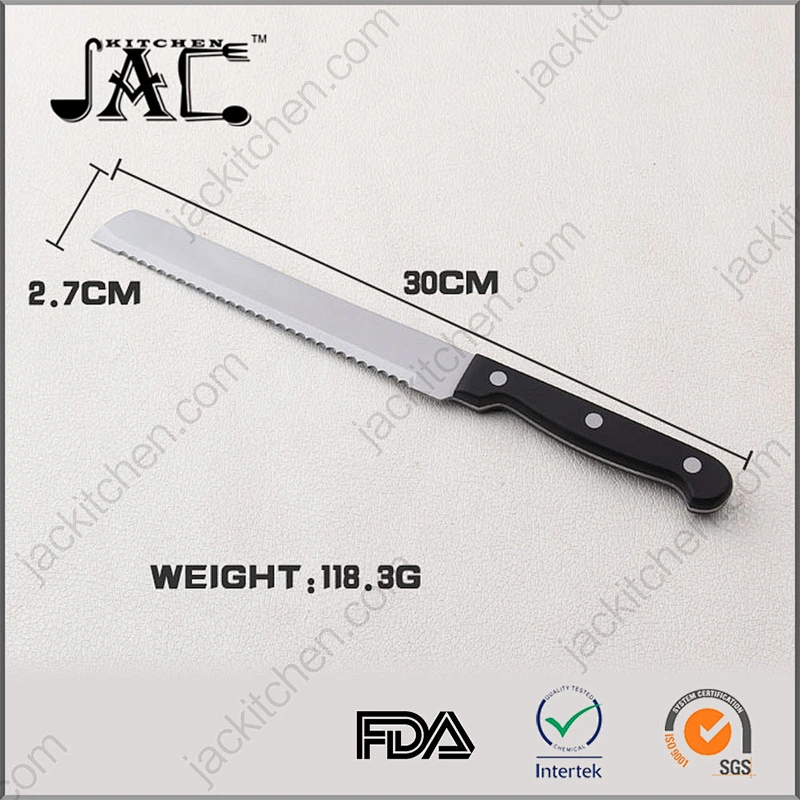 Hot Selling POM Handle Stainless Steel 8 Inch Bread Knife