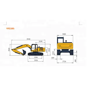 18 ton Crawler Excavator with 0.8 bucket capacity excavator