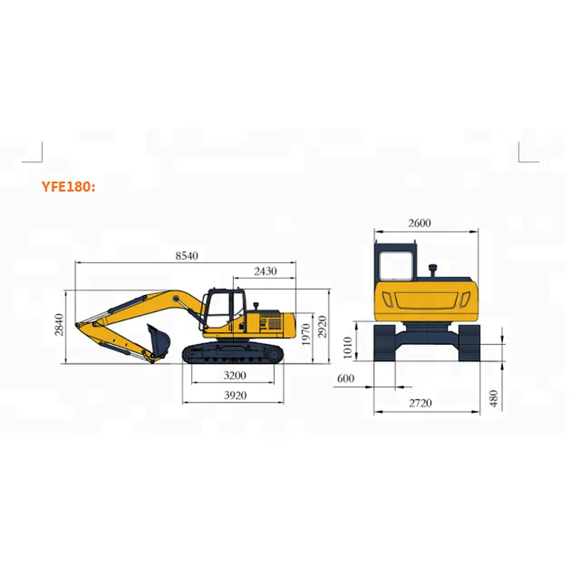 18 ton Crawler Excavator with 0.8 bucket capacity excavator