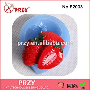 F2033 PRZY Silicone strawberry shape cake molds,fashion silicone fondant mould ,fondant cake decoration tool