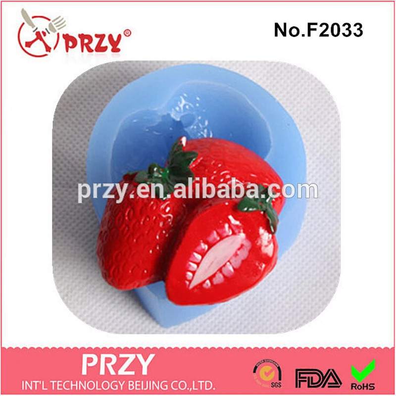 F2033 PRZY Silicone strawberry shape cake molds,fashion silicone fondant mould ,fondant cake decoration tool