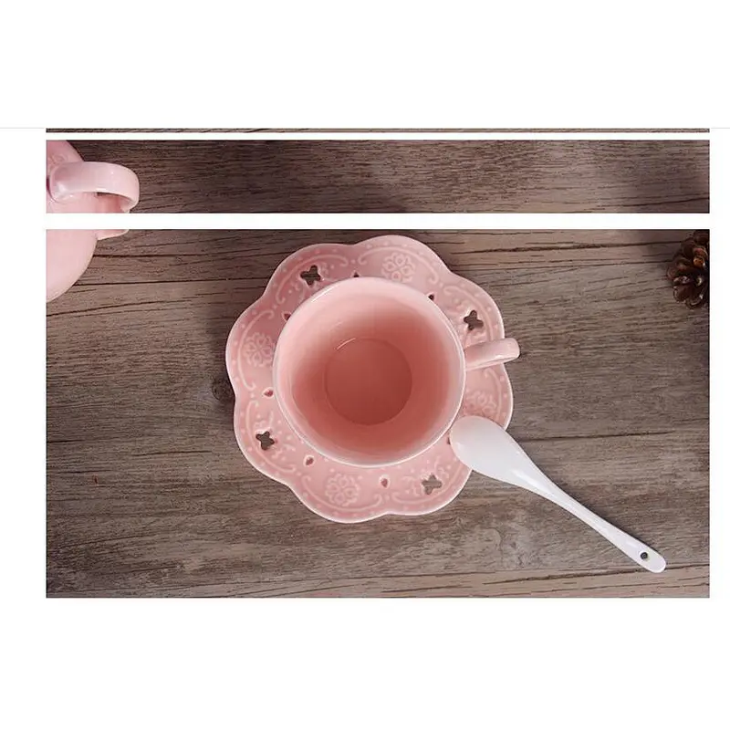 New design multifunctional coffee cup set 6 cups and spoon matching iron frame/three pot/pot holder