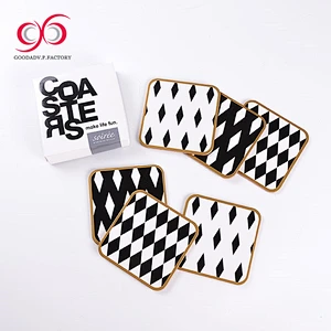 Hot sale 40pt pulp costers cup cork coaster custom die cut