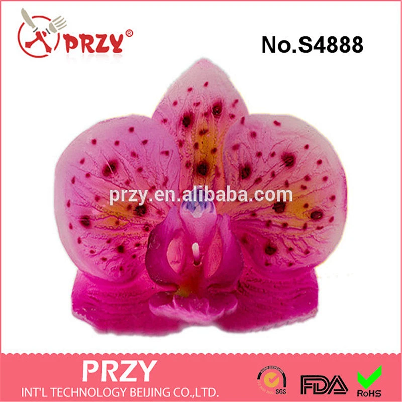 S4888 Orchid 3D silicone soap mold silicone molds for soap Flower mold