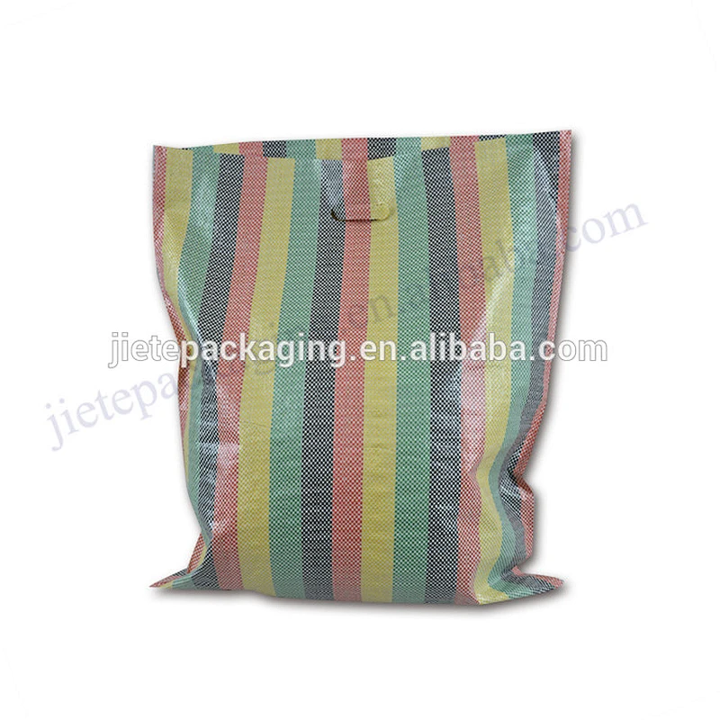 Cheap strong pp woven shopping bag with D handle