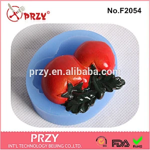 F2054 PRZY decorative tomatoes shape silicone molds for concrete