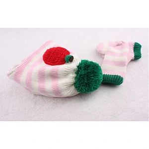 Sweet Warm Winter Kids Knitted Socks And Hat Set Wholesale