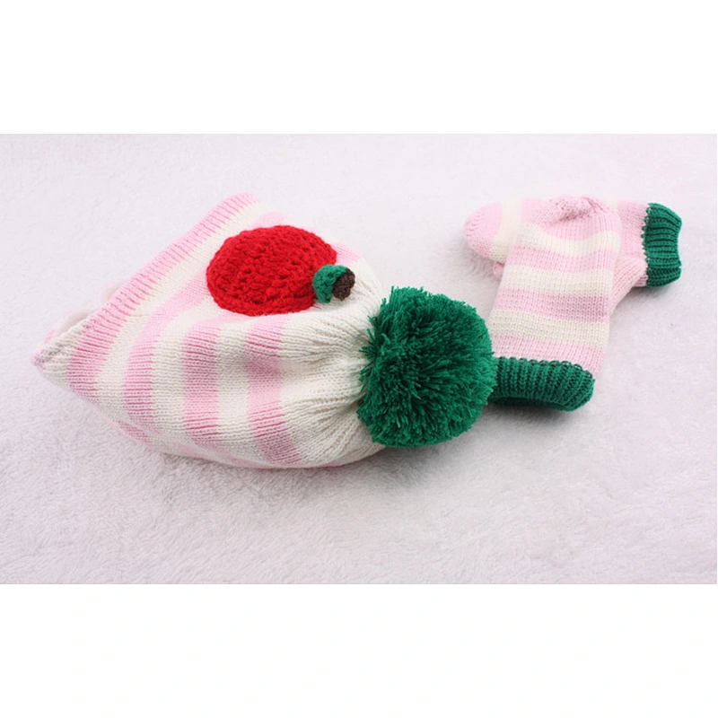 Sweet Warm Winter Kids Knitted Socks And Hat Set Wholesale