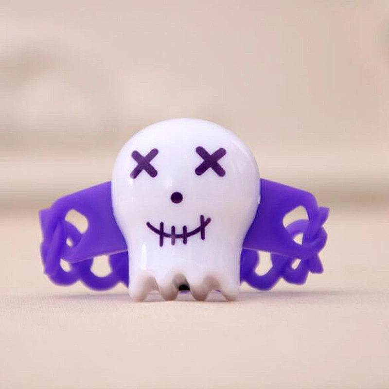High Quality Halloween Rubber Led Light Bracelet Lantern Halloween Pat Circle Children Decor Gift Fashion Bracelet Props Toys
